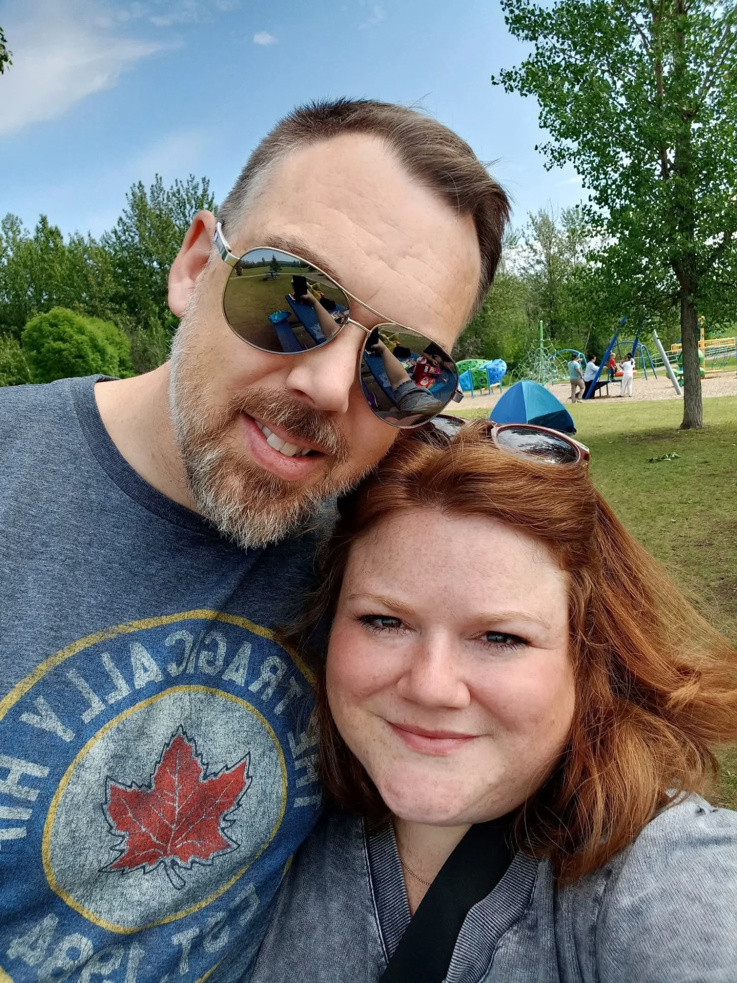 Terry and Kathryn Adams at the park